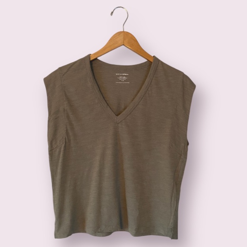 Banana Republic Cozy Slub V-Neck T-Shirt